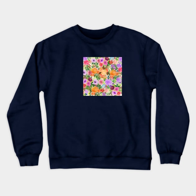 Floral print for gift-wrapping paper Crewneck Sweatshirt by Designs and Dreams